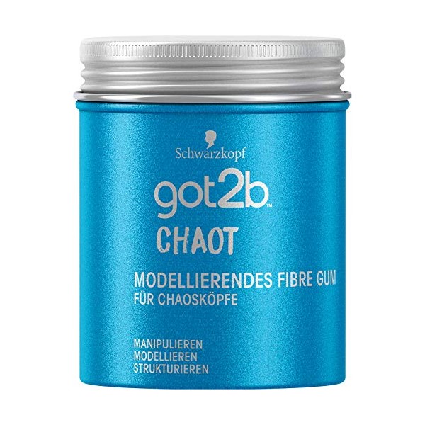Got2B Chaot Modeling Fibre Gum Hold 3 (100ml) Hair Wax for Men Creates Tousled Looks, Hair Paste with Strong but Flexible Hold for Individual Styles