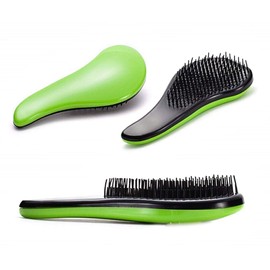 Hair brush - detangling - woman - girl - green color - original gift idea