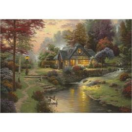 Schmidt Spiele | Thomas Kinkade: Stillwater Cottage (1000pc) | Puzzle | Ages 12+