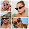 JCTAIFOO Retro Polarised Rectangle Sunglasses Women Men Vintage Rectangular Small