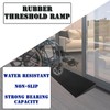 WYDDDARY 1.6" Rise Non-Slip Solid Rubber Threshold Ramp 11000 LBS