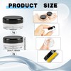 200 Pcs Empty Sample Containers with Black Lids Mini Plastic