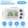 Digital Fridge Thermometer UK, XPJBKC 4Pcs Waterproof Fridge Temperature Thermometer