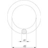 Design61 4 x Steel O-Ring Round Rings Metal Ring Round