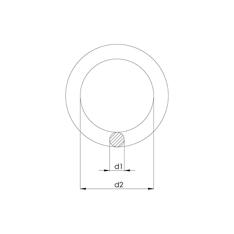 Design61 4 x Steel O-Ring Round Rings Metal Ring Round