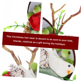 Baluue 1pc Elk Antlers Hair Band for Christmas Lightweight Holiday Headpiece Accessory for Women and Girls Christmas Party Hair Decor Flowers