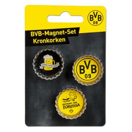 Borussia Dortmund Unisex Adult Magnet Set Bottle Caps, Multi-Colour, One Size
