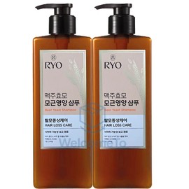 ryo Ryeo Brewer's Yeast Hair Root Nourishing Hair Loss Symptom Care Shampoo, 600ml, 2 bottles / 려 맥주효모 모근영양 탈모증상케어 샴푸, 600ml, 2개