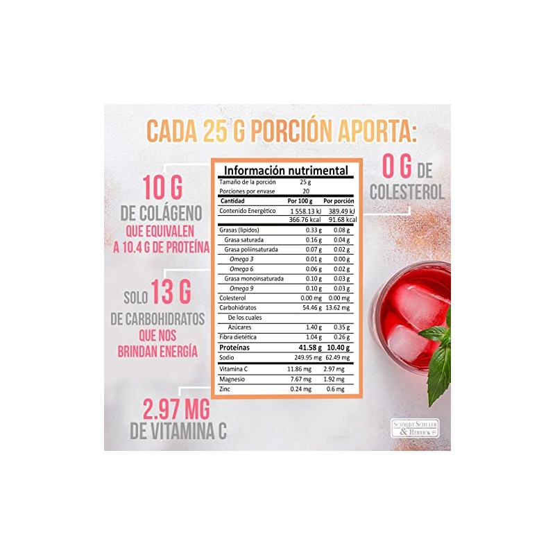 SCHULER Schuler Colágeno Hidrolizado Sabor Arándano De 500g Suplemento Para