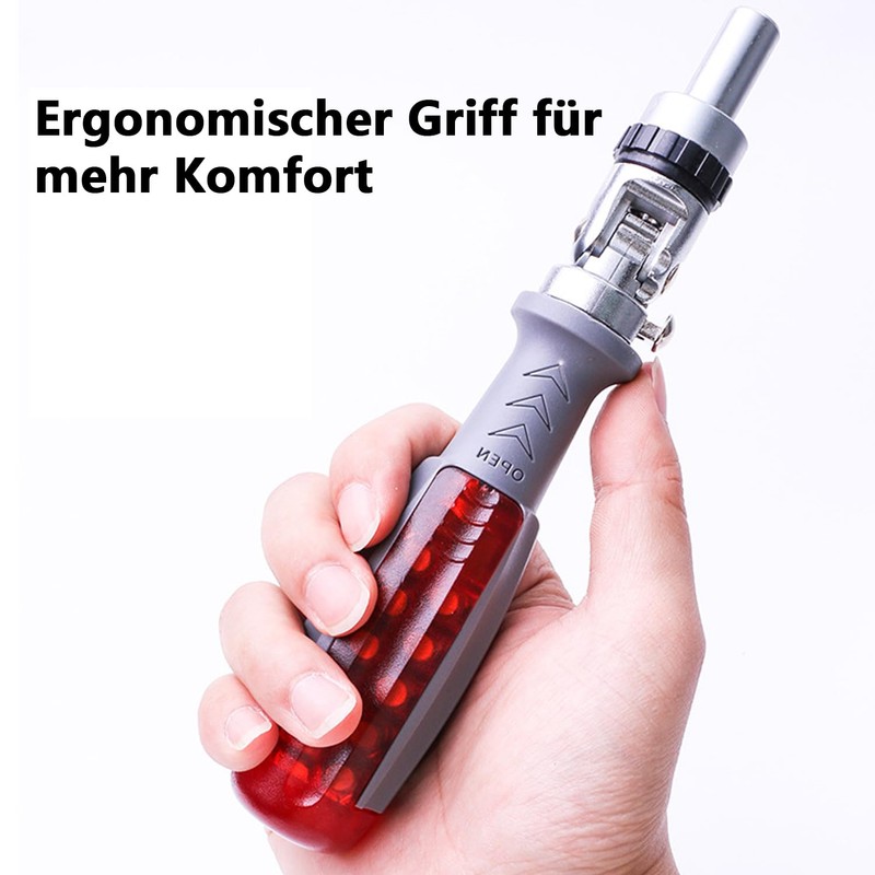 ANBOO Ratchet Screwdriver 10-in-1 Multibit Screwdriver Multitool Angle Adjustable Screwdriver