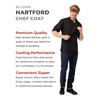 Chef Works Men's Hartford Chef Coat, Black, Small