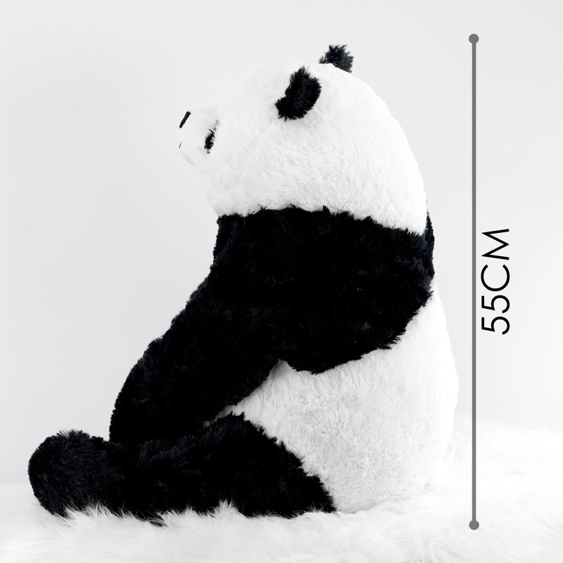 Large 22" Soft Plush Sitting Panda Bear Toy White &