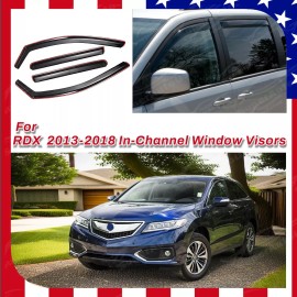 Fits Acura RDX 2024-2025 In-Channel Window Rain Visors Sun Guards Vent Deflector