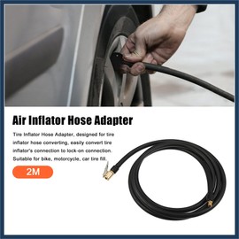 INFINAUTO 2m Car Tire Inflator Extension Hose Chuck Adapter Connect Pipe Stylish Design