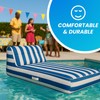 Upholstered Stylish Pool Float Lounger Recliner, Large Floating Chair &