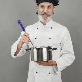 MAGICLULU Water Scoop with Hook Stainless Steel Water Ladle Stainless Steel Dipper Long Handle Ladle Water Scoop Cup Bath Rinse Cup Water Ladle Spoon Metal Hangable Porridge Spoon Plastic