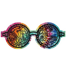 Mono Quick 08080 Hippie Glasses Appliqué, Iron-On Patch, Peace, Colourful, Batik