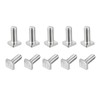 sourcing map Square Head Bolt, 10pcs M6x16mm Fully Thread Carbon