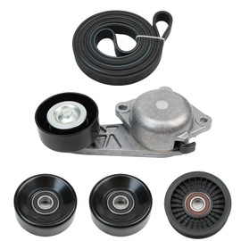Fraylis Serpentine Belt Kit 90K-38274A Drive Tensioner Pulley Component Kit Compatible with Ford F150 F250 F350 Explorer Lobo Expedition Lincoln Navigator Mountaineer