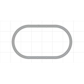 Lionel FasTrack O Scale Oval Train Track Layout 40" X 50" - 52" X 112" Pick Size (40"X70")