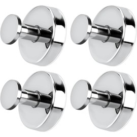Bestgle 4 Pcs Suction Cup Hook, No Drilling Required, Wall Hook, Stainless Steel Waterproof Wall Hook, Strong Hook, Kitchen Towel Hook, Scratch Resistant, Coat Hook, Coat Hook, Rust Free, Suitable for
