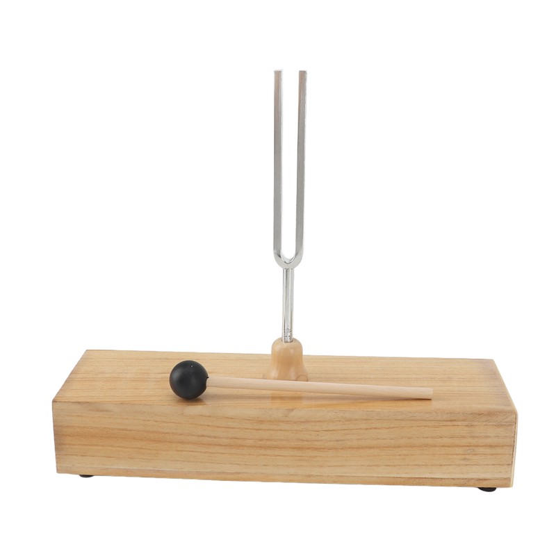256Hz Tuning Fork with Wood Resonance Box and Hammer Sound