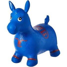 AppleRound Inflatable Ride-on Bouncy Animal Hopper – Horse, Cow or Unicorn – Kids Space Hopper Bouncer with Hand Pump – Jumping Toy for Indoor/Outdoor Play