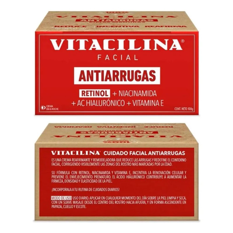 Skincare Antiarrugas Aclarador Humectante Vitacilina 3 Pcs