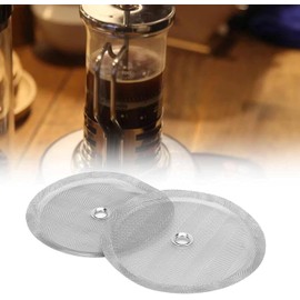 Pantalla de Filtro de Repuesto de Malla 2PCS 100, Accesorio de Prensa de Café Reemplazo de Filtro de Malla Francesa Universal de Acero Inoxidable Reutilizable para la Mayoría de los Cerveceros Frances