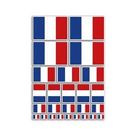 A4 Sticker Sheet France Flags Vinyl Stickers - French Eiffel Country Europe World National Flag Vacation Travel Holiday Car Aesthetic #80014