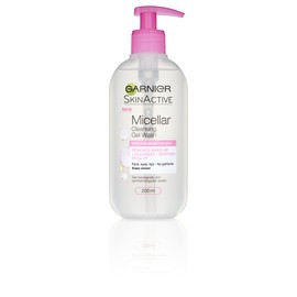 Garnier Micellar Gel Face Wash Sensitive Skin, Soothing Face and Eye Make-Up Remover and Cleanser 200 ml Pack of 3