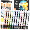 Shuttle Art 100 Colors Acrylic Paint, 2oz/60ml Bottles, Include 2