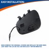 A ABSOPRO CALICHE BLUE FRONT BUMPER TOW HOOK COVER CAP