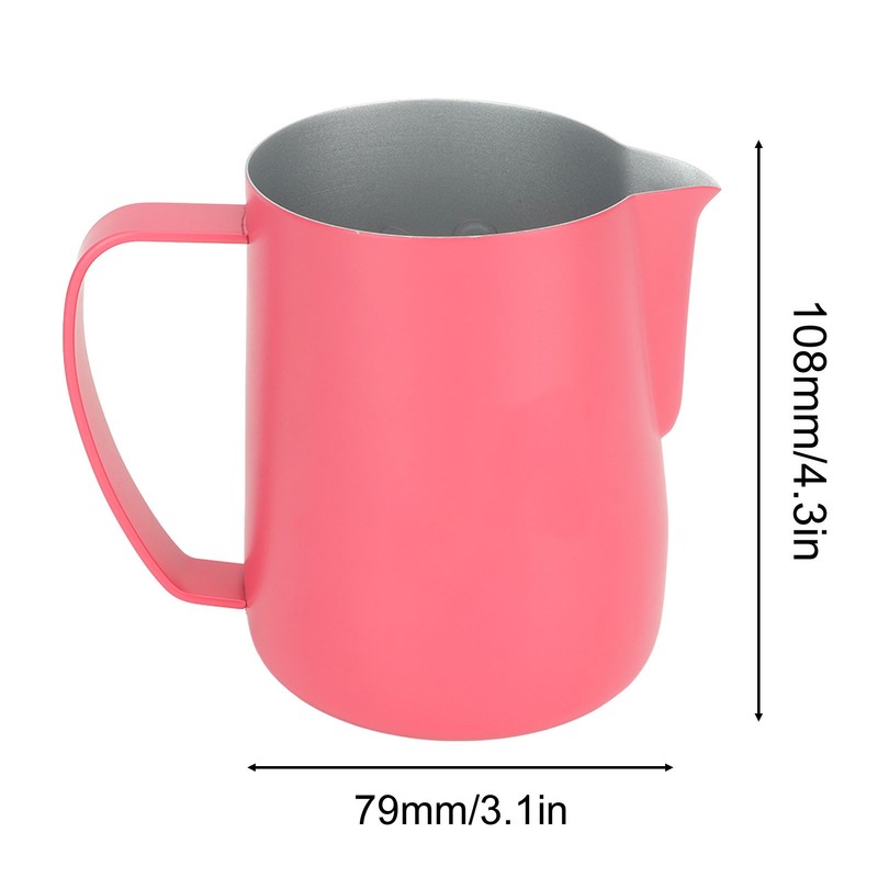 Coffee Latte Art Pitchers Bevel Design 450ml Stainless Steel Milk