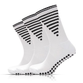 3 Pairs Kids Sports Grip Socks Football | Unisex Grip Socks Kids | Cushioning & Breathable Mesh | Lightweight, Comfortable | Indoor & Outdoor Sports, Home, School & Everyday Wear | Size 5-13 Years