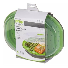 Progressive Prep Solutions by Progressive Microwavable Fish and Veggie Steamer, Steam Ven...