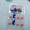 American Independence Day Star Press on Nails Short Length Square