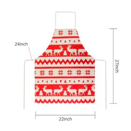 BAHABY 2 Pack Kids Aprons for Cooking Christmas Apron Red Apron for Kitchen Cooking Baking BBQ Painting Crafting