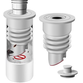 LURNODY 35-40 mm Washing Machine Drain Hose Seal, Grey Washing Machine Drain Hose Seal, Odour-Inhibiting, Sealing Plug for Drain Pipe, Sealing Ring for Hose