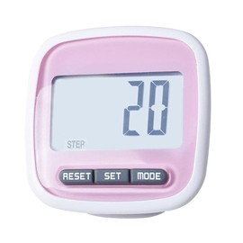 Simple Pedometer with LCD Display, 3D Walking Pedometer Pedometer Running Walking Passometer Counter with Clip (Pink)