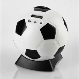 Tiardey Digital Money Box Football Piggy Bank Money Box with Automatic LCD Display Large Counting Money Jar Coin Counter