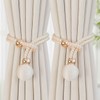 SanKristo Curtain Tiebacks 4 pcs, No Punching Adjustable Length with