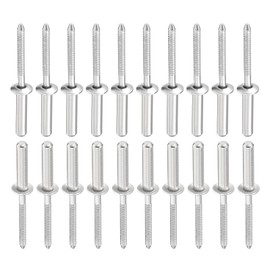 DTGN 4.8mm x 25mm (DXL) Blind Rivets - 50Pack - Good for Machinery Joining - 304 Stainless Steel Dome Closed End Rivet