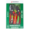 AlpineReach Secateurs Set Bypass and Anvil for Gardening, Sharp Ergonomic