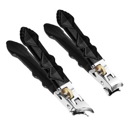 Solymody Orthoclip Nail Clippers Set, 2 Pieces, Professional Nail Cutter with Splash Guard, Especially for Thick Toenails and Seniors (Straight + Angle)