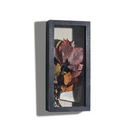 Freezing point Shadow Box Frame 7x15 Shadow Box Display Case Cabinet Picture Frame with Linen Back Memorabilia Awards Medals Bouquet Photos Badge Wedding Memory Box for Keepsakes Large Long Black