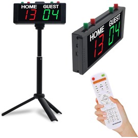 GAN XIN Electronic Digital Scoreboard with Countdown Timer 1.5 Inch LED Scoreboard for Basketball, Badminton Indoor Outdoor Sports