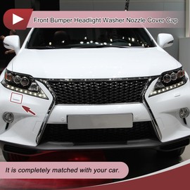 HEROFFIX Front Left Bumper Headlight Washer Nozzle Cover Cap No.8535348020 Bumper Trim Nozzle Cover for Lexus RX350 2013-2015, for Lexus RX450h 2013-2015 White