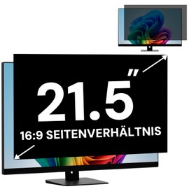 21.5 Inch Computer Monitor Screen Privacy Filter for 16:9 Aspect Ratio Monitor, Removable Computer Screen Protector and 21.5 Inch Anti Blue Light