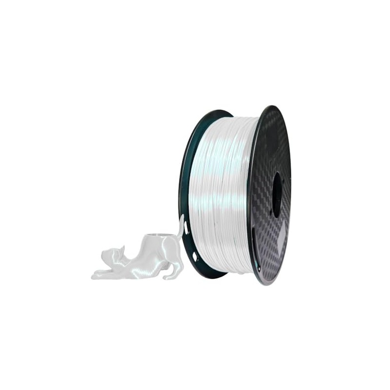 CC3D Shore Hardness 57D Silk TPU Filament White 1.75mm 1KG